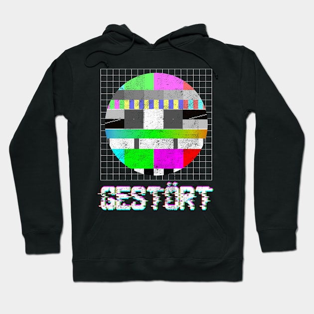 Disturbed Test pattern TV Retro Television Hoodie by The Agile Store